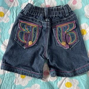 Y2k RUFF RIDERS‎ Baby 12 M Jeans Baggy Embroidered Pockets Cotton